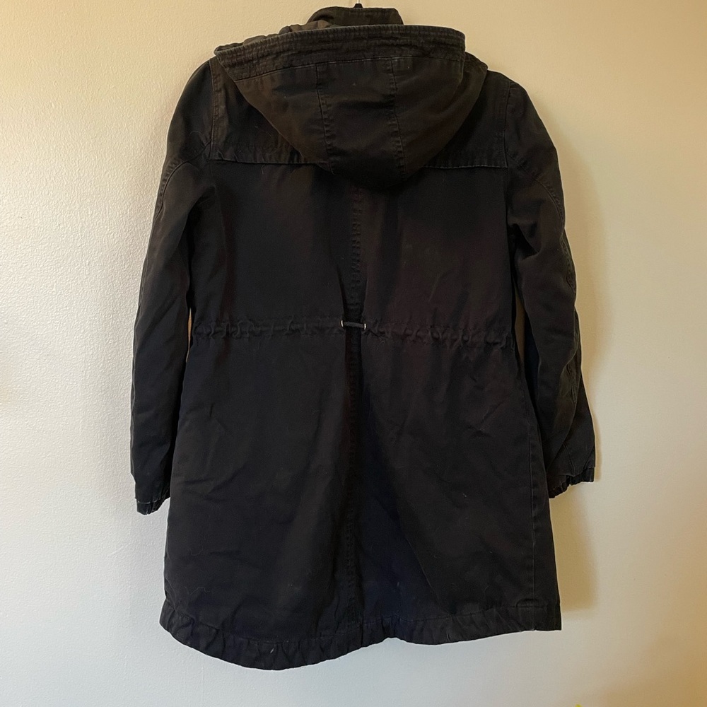 H&M Divided | Black Padded Parka Jacket with Hood | Size 8 - Picture 7 of 12